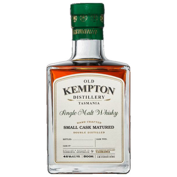 Bottle of Old Kempton Port Cask Tasmanian single malt whiskey, 46%, 500ML