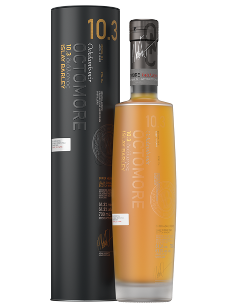 Bottle of Octomore 10.3 700ml Islay single malt Scotch whisky