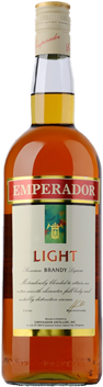 Bottle of Emperador Brandy Light 1 Litre, a smooth Spanish brandy with golden hue
