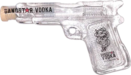 Gangstar Vodka Pistol 175ml bottle shaped like a pistol