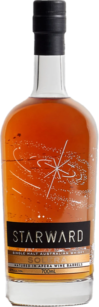 Bottle of Starward Whisky Solera 700ml, Australian whisky aged in local wine barrels