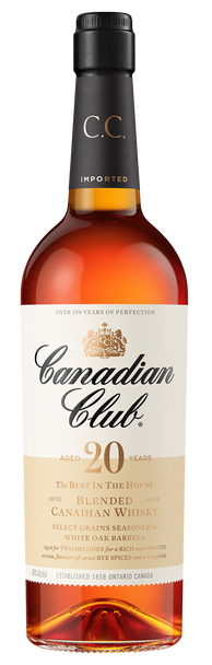 Bottle of Canadian Club 20 Year Old Whisky 750ml