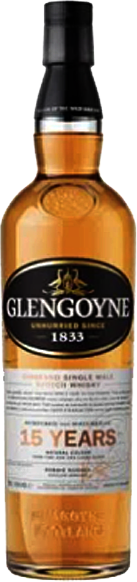 Bottle of Glengoyne 15 Year Old single malt Scotch whisky, 700ml
