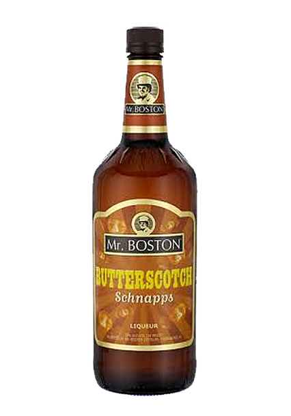 Bottle of Mr. Boston Butterscotch Schnapps 1000ml liqueur