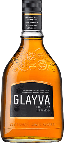 Bottle of Glayva Scotch Liqueur 500ml, an amber-hued Scotch whisky liqueur blend