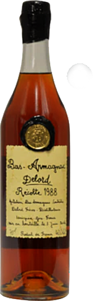 Bottle of Delord Bas-Armagnac 1988 700ml vintage French Armagnac