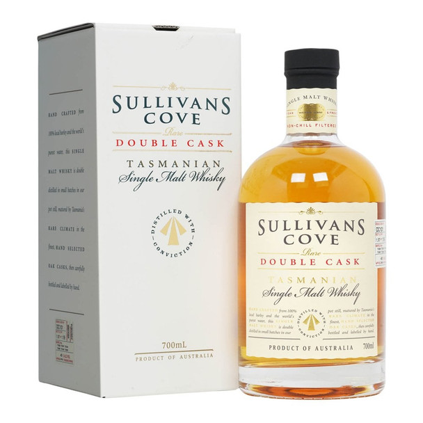 Bottle of Sullivans Cove Double Cask DC0108 whisky aged 11 to 17 years