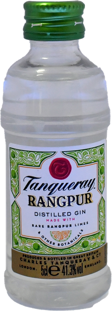 Tanqueray Rangpur Gin 50ml bottle, citrus-infused gin crafted in Scotland