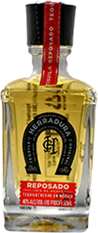 Herradura Reposado Tequila 50ml bottle with distinctive horse logo, 40% ABV