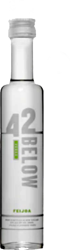 Bottle of 42 Below Feijoa Vodka 50ml, a New Zealand feijoa-infused vodka