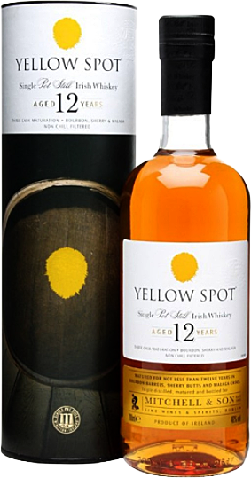 Bottle of Yellow Spot 12 Years single pot still Irish whiskey, 700ml