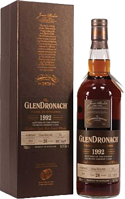 Bottle of Glendronach Single Cask 25 Year Old 1992 Cask No. 127 single malt whisky, 700ml