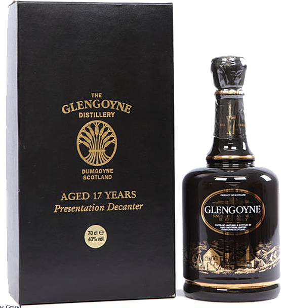 Glengoyne 17 Year Old single malt whisky in a presentation decanter, 700ml