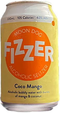 Moon Dog Fizzer Alcoholic Seltzer Coco Mango 330ml cans, pack of 24