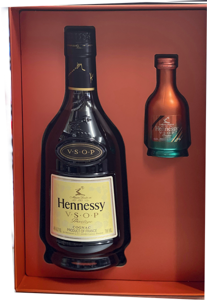 Bottle of Hennessy Cognac VSOP Privilege Limited Edition 700ml in its designed packaging