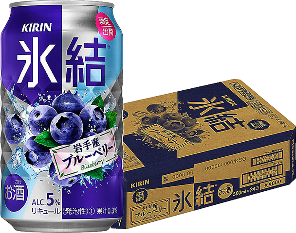 Kirin Freeze Iwate Blueberry 5% 350ml cans, 4 pack