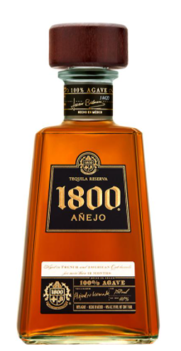 Bottle of 1800 Tequila Anejo 700ml, aged 14 months in French and American oak barrels