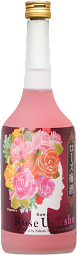 Bottle of Kunimori Rose Plum Wine, 720ml Japanese plum wine infused with rose