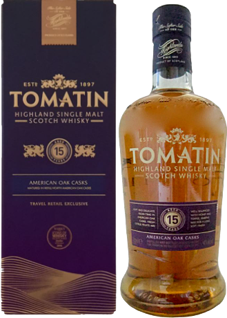 Bottle of Tomatin 15 Year Old Highland Scotch Whisky, 700ml