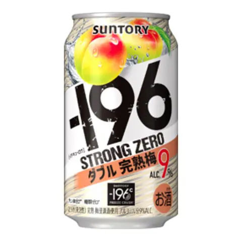 Suntory -196C Strong Zero Plum Alcohol 9% 350ml cans, 4 pack