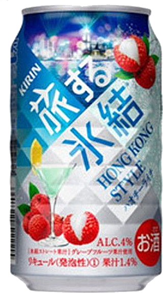 Bottle of Kirin Hongkong Style Lychee Alcohol, 4% ABV, 350ml