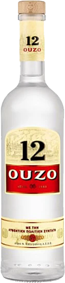 Bottle of Ouzo 12 700ml, a traditional Greek anise-flavored spirit