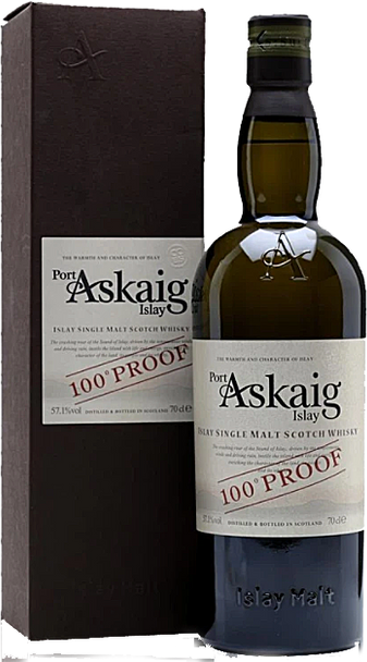 Bottle of Port Askaig 100 Proof Islay single malt whisky, 700ml