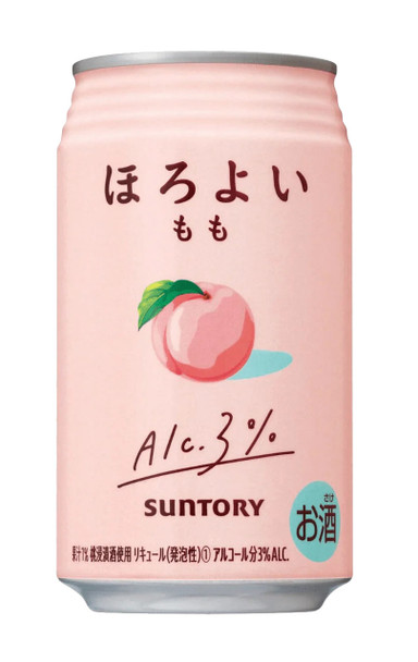 Can of Suntory Horoyoi Peach flavored alcopop, 350ml, 3% alcohol