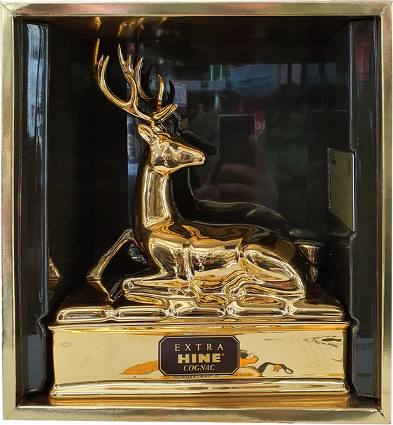 Hine Extra Golden Stag Bernardaud Limoges Porcelain Decanter, 700ml