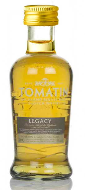 Tomatin Legacy Miniature 50ml single malt Scotch whisky bottle