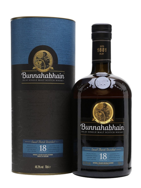 Bottle of Bunnahabhain 18 Year Old 700ml Islay single malt Scotch whisky
