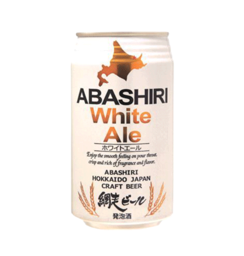 Bottle of Abashiri White Ale 350ml craft wheat beer