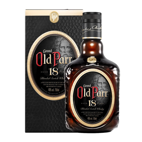 Bottle of Old Parr 18 Year Old blended Scotch whisky, 750ml