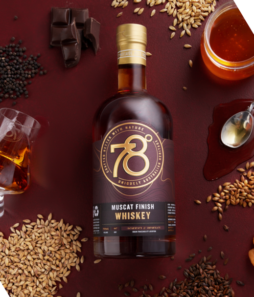 Bottle of Adelaide Hills Distillery 78 Degrees Muscat Finish Gin 700ml