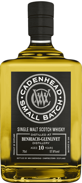 Bottle of Cadenheads Benriach-Glenlivet Aged 10 Years Scotch Whisky, 700ml