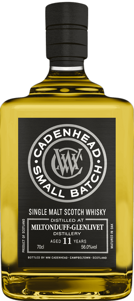 Bottle of Cadenheads Miltonduff-Glenlivet Aged 11 Years Old Scotch Whisky, 700ml