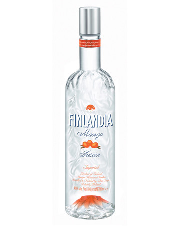Bottle of Finlandia Mango flavored vodka from Finland