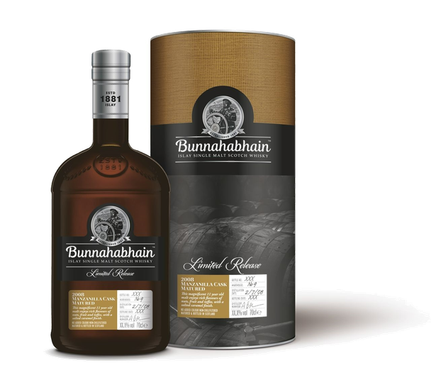 Bottle of Bunnahabhain 2008 Manzanilla Cask Matured 11 Year Old Single Malt Scotch Whisky, 700ml