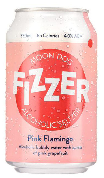 Moon Dog Fizzer Seltzer Pink Flamingo Cans 330ml (Case)