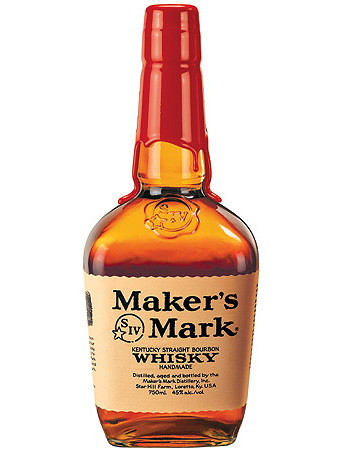 Bottle of Maker's Mark Whisky 700ml with signature hand-dipped red wax seal