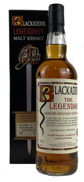 Bottle of Blackadder The Legendary Highland Whisky 700ml, a single cask Scotch whisky