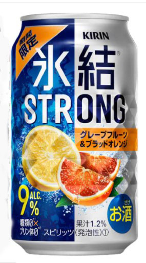 Kirin Hyoketsu Strong Grapefruit & Blood Orange 9% ABV 350ml can, pack of 24