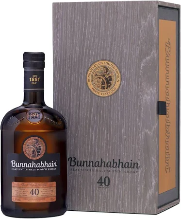 Bottle of Bunnahabhain 40 Year Old Single Malt Scotch Whisky, 700ml