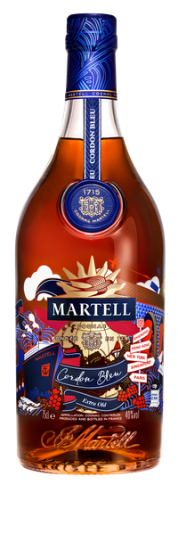 Martell Cordon Bleu Chinese New Year 2022 Limited Edition Cognac bottle, 700ml, red and gold design
