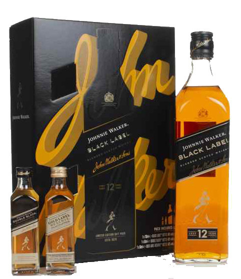 Johnnie Walker Black Label 12 Year Old 700ml Gift Pack