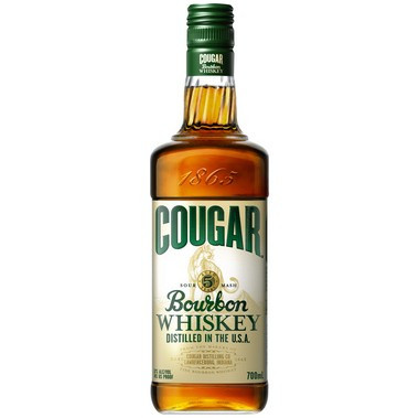 Bottle of Cougar Bourbon Whiskey, 700ml, 37% ABV, aged in charred oak barrels