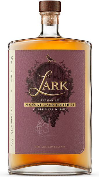 Bottle of Lark Muscat Cask Finish 100ml Tasmanian whisky
