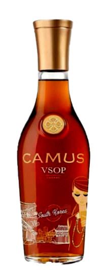 Camus VSOP South Korea Limited Edition Cognac 500ml bottle with intricate South Korean-inspired packaging design