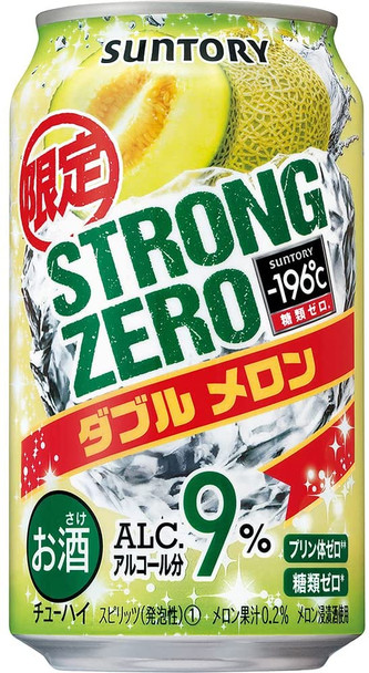 Four-pack of Suntory -196C Strong Zero Double Melon 9% alcohol 350ml cans