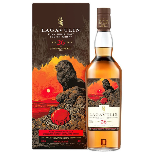 Bottle of Lagavulin 26YO Legends Untold 2021 Release Islay single malt whisky, 700ml